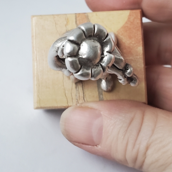 Vintage Sterling Silver Ben Zion Fiddler Sculpture on Marble Base Israel 1960s - Picture 6 of 10